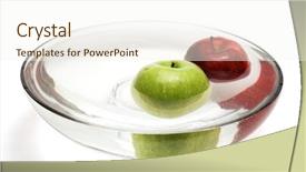  Presentation with green apples - Amazing presentation having 2 isolated with clipping path backdrop and a  colored foreground