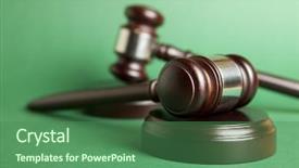  Presentation with gavel - Presentation theme with 2 opinions - gavel background and a ocean colored foreground