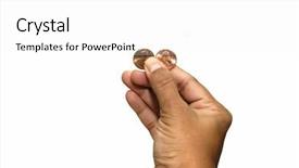  Presentation with background - Amazing presentation having 2 opinions - hand holding two cents isolated backdrop and a white colored foreground