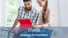  Presentation with worker - Slide deck consisting of 2 opinions - young female independent worker asking background and a  colored foreground