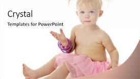  Presentation with bangles - PPT theme consisting of 2 years - adorable 2-year old looking up background and a  colored foreground