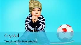  Presentation with two cute sisters playing - PPT theme with 2 years - cute two year boy sitting background and a cyan colored foreground