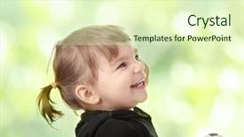  Presentation with abstract green smoke - Slides featuring 2 years - portrait of a 2 year background and a soft green colored foreground