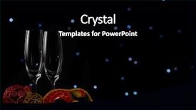  Presentation with led lights - Theme with 2 years anniversary - two wineglasses with champagne background and a black colored foreground