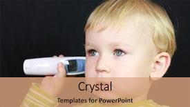  Presentation with temperature - Presentation theme with babies infection - 2 years old baby boy background and a coral colored foreground