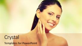  Presentation with beautiful skin - Cool new presentation theme with abstract 1 20 - beautiful woman's face with fresh backdrop and a  colored foreground