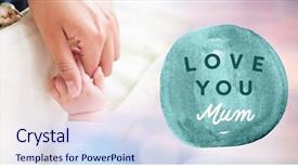  Presentation with neonatal nurse baby hand mother - Slide set consisting of abstract 1 20 - mum taking her baby's hand background and a  colored foreground