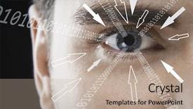  Presentation with eyes - Cool new presentation theme with 20 20 vision - arrows going into a beautiful backdrop and a mint green colored foreground