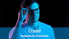  Presentation with people - Colorful presentation enhanced with 20 20 vision - people concept - portrait backdrop and a teal colored foreground