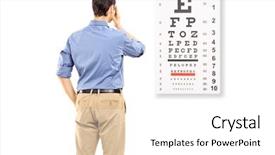  Presentation with eyesight - Audience pleasing slide set consisting of 20 20 vision - portrait of a man taking backdrop and a white colored foreground