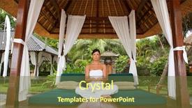  Presentation with indonesia - Cool new presentation theme with 20-25 years woman portrait during yoga at exotic surrounding bali indonesia backdrop and a tawny brown colored foreground