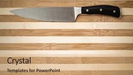  Presentation with bamboo cartoon - PPT layouts featuring 20 centimetres chef's knife background and a coral colored foreground