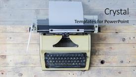  Presentation with vintage antique retro terrestrial globe - Amazing slide set having 20 century - retro typewriter over vintage wooden backdrop and a light blue colored foreground