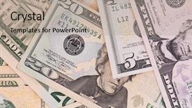  Presentation with banknotes - Theme with 20 dollar bill - money background of 5- 20 background and a mint green colored foreground