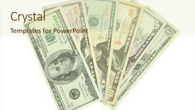  Presentation with stock markets - Audience pleasing slides consisting of 20 dollar bill - stock money backdrop and a soft green colored foreground