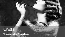  Presentation with old photo - Presentation design consisting of white photo old fashion background and a dark gray colored foreground