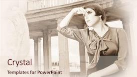  Presentation with review - Colorful slides enhanced with review 20-s xx century backdrop and a lemonade colored foreground