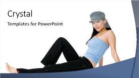  Presentation with hip hop dancing - PPT layouts consisting of 20 s dancing - model looking casual and hip background and a  colored foreground