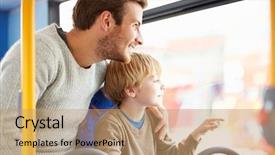  Presentation with journey - PPT theme enhanced with top view of arranged notebook pencils clips and pen on wooden tabletop background and a white colored foreground