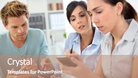  Presentation with office mix of people - Beautiful PPT theme featuring 20 years - young people using smartphones backdrop and a coral colored foreground