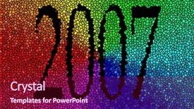  Presentation with mosaic - Audience pleasing PPT layouts consisting of 2006 - 2007 mosaic in rainbow colors backdrop and a violet colored foreground