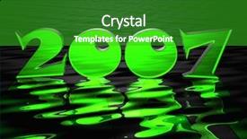  Presentation with lunar new year ox - Slide set consisting of 2007 new year see more background and a shamrock green colored foreground