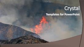  Presentation with wild fire - PPT theme having 2007 santiago canyon wild fire background and a dark gray colored foreground