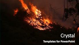  Presentation with wild fire - Colorful slides enhanced with 2008 brea california wild fire backdrop and a black colored foreground