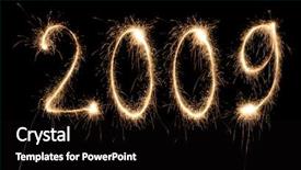  Presentation with chinese new year 2021 - Audience pleasing PPT layouts consisting of 2009 new year number sparkler backdrop and a black colored foreground