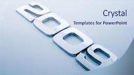  Presentation with metal - Cool new slides with 2009 see all metal letters backdrop and a sky blue colored foreground