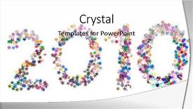  Presentation with stars - Theme featuring 2010 digits from color stars background and a white colored foreground