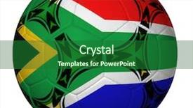  Presentation with world flag - Cool new presentation theme with 2010 world cup football - soccer ball with south africa backdrop and a forest green colored foreground