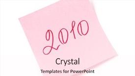  Presentation with end year 2018 - PPT layouts having 2010 year message on pink background and a pink colored foreground
