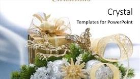  Presentation with christmas tree - Amazing PPT theme having blue tree - christmas backdrop and a white colored foreground