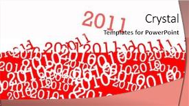  Presentation with lines red and white - Audience pleasing slide deck consisting of 2011 red and white drawn backdrop and a sky blue colored foreground