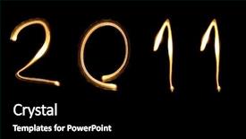  Presentation with black - Audience pleasing presentation theme consisting of year end party - 2011 written on a black backdrop and a black colored foreground