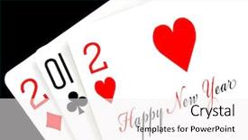  Presentation with happy new year - Beautiful PPT theme featuring 2012 happy new year written backdrop and a white colored foreground