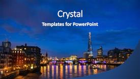  Presentation with illuminated - Audience pleasing slides consisting of 2013 city - london skyline with illuminated southwark backdrop and a ocean colored foreground