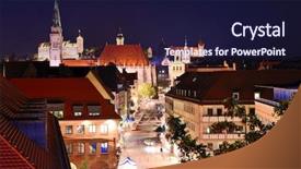  Presentation with night city - Audience pleasing presentation design consisting of 2013 city - skyline of nuremberg germany backdrop and a wine colored foreground