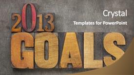  Presentation with new year - Audience pleasing PPT theme consisting of 2013 goals - new year resolution backdrop and a gray colored foreground