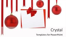  Presentation with red ribbon hiv - Slide deck consisting of 2013 hanging on red ribbons background and a sky blue colored foreground