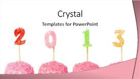  Presentation with unicorn cake topper made - Slide deck enhanced with 2013 made with cake candles background and a white colored foreground