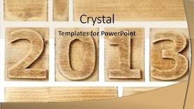  Presentation with wood - Audience pleasing PPT layouts consisting of 2013 year made of wood backdrop and a coral colored foreground