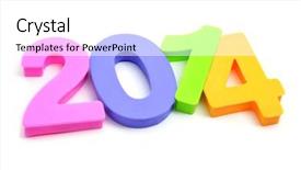  Presentation with 2019 chinese new year - Beautiful PPT theme featuring 2014 as the new year backdrop and a white colored foreground