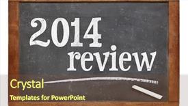  Presentation with summary - Colorful theme enhanced with 2014 review - year summary concept backdrop and a tawny brown colored foreground