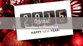  Presentation with page - Amazing slides having 2015-against-page-on-red backdrop and a gray colored foreground