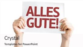  Presentation with best - Slides consisting of 2015 goals - all the best in german background and a sky blue colored foreground