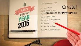  Presentation with goals - Cool new slides with 2015 goals - hand holding red pencil backdrop and a lemonade colored foreground