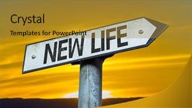  Presentation with life - Slide deck consisting of 2015 goals - new life sign background and a gold colored foreground