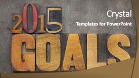  Presentation with new year - Colorful slides enhanced with 2015 goals - new year resolution backdrop and a gray colored foreground
